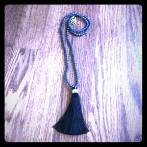 New J. Crew beaded, tassel necklace